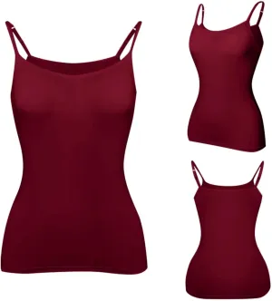 Todays Daily Deals Clearance Womens Undershirts Built in Bra Tank Tops for Women Spaghetti Strap Padded Camisole Plus Size Sports Bras Tank Tops Shelf Bra Camis