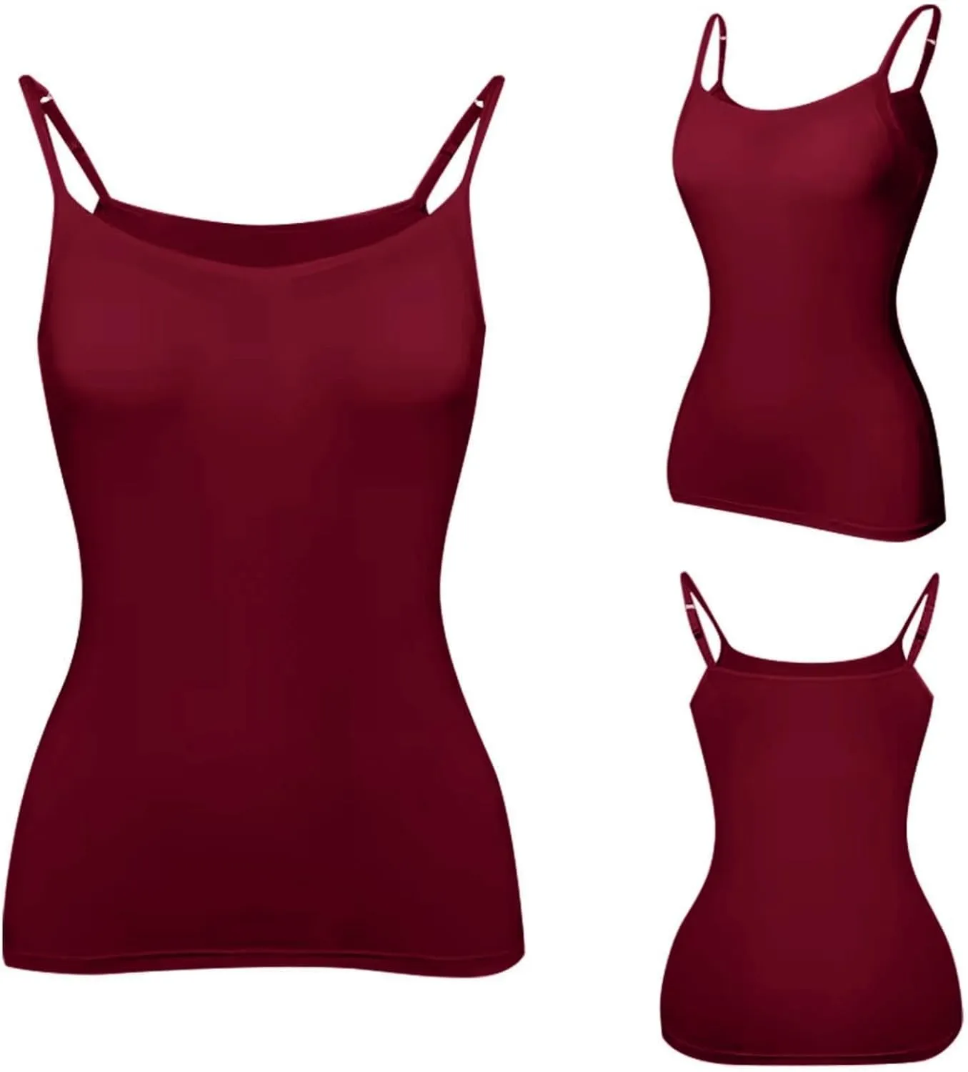 Todays Daily Deals Clearance Womens Undershirts Built in Bra Tank Tops for Women Spaghetti Strap Padded Camisole Plus Size Sports Bras Tank Tops Shelf Bra Camis