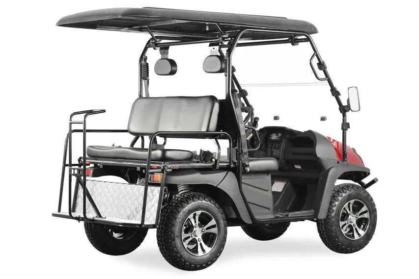 Trailmaster Taurus 450-GX Long Roof 4 Seat UTV / Golf Cart Style / side-by-side 4X4 with High/Low Gear- Rear Seat Converts to Cargo area.