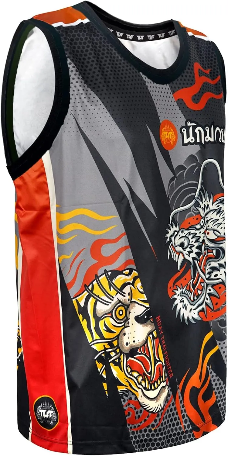 Tuff Sport Tank Top Muay Thai Boxing Vest Top Workout Shirt Sleeveless Gym Fitness Training