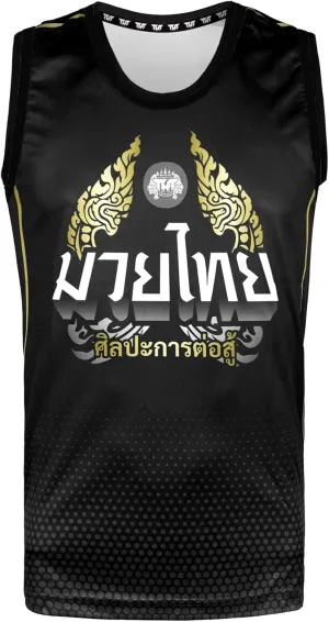 Tuff Sport Tank Top Muay Thai Boxing Vest Top Workout Shirt Sleeveless Gym Fitness Training
