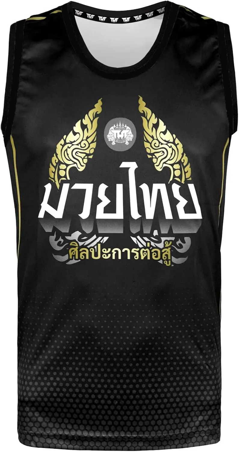 Tuff Sport Tank Top Muay Thai Boxing Vest Top Workout Shirt Sleeveless Gym Fitness Training