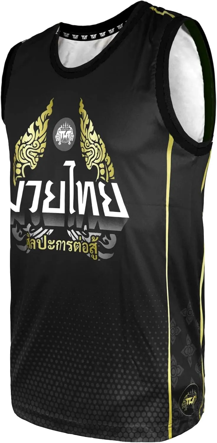 Tuff Sport Tank Top Muay Thai Boxing Vest Top Workout Shirt Sleeveless Gym Fitness Training