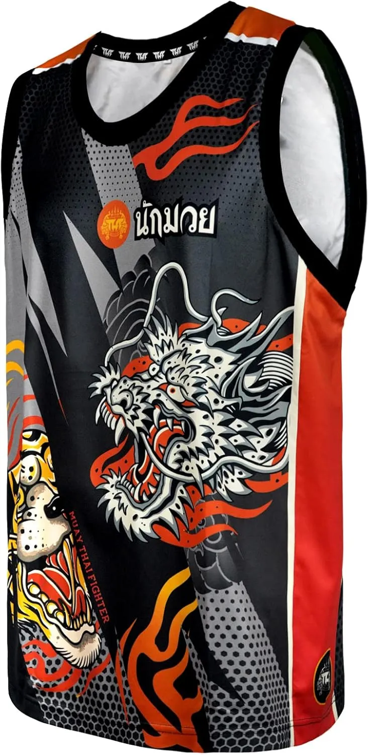 Tuff Sport Tank Top Muay Thai Boxing Vest Top Workout Shirt Sleeveless Gym Fitness Training