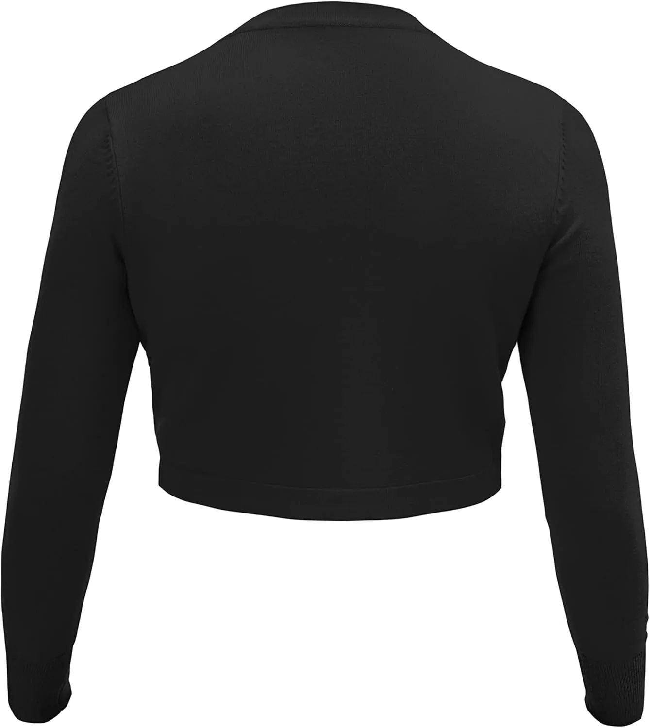 U.Vomade Women's Cropped Cardigan Bolero Shrug Open Front Sweater Long Sleeve S-1X