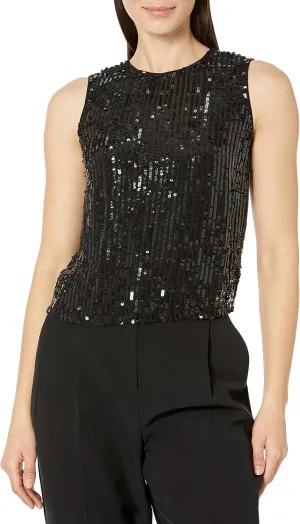 Velvet by Graham & Spencer Women's Maison Sleeveless Sequin Tank Top