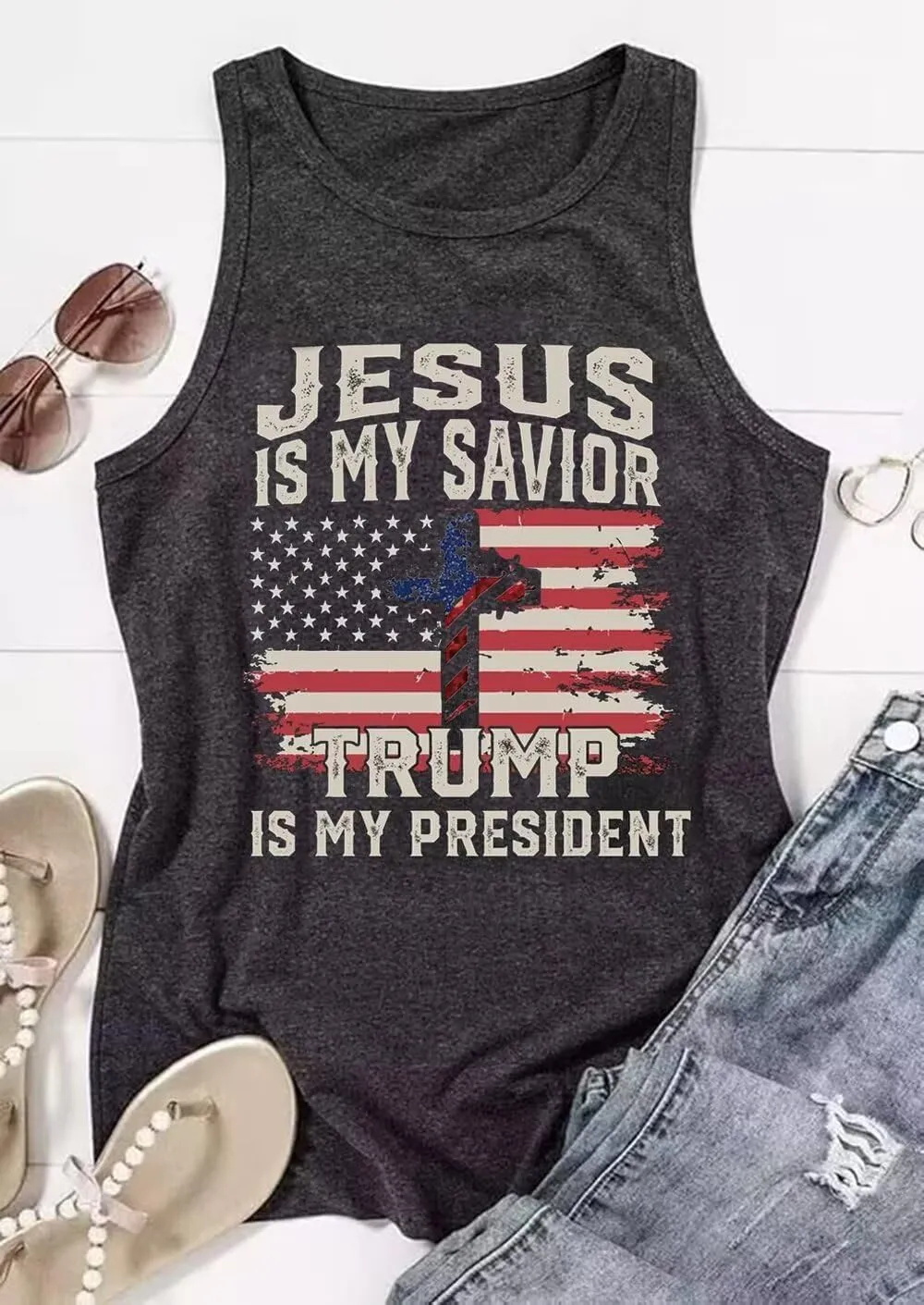 VKEGNIO Christian Tank Top for Women Vintage Bible Verse Boho Floral Graphic Sleeveless Shirt Christian Gifts Shirts Vest