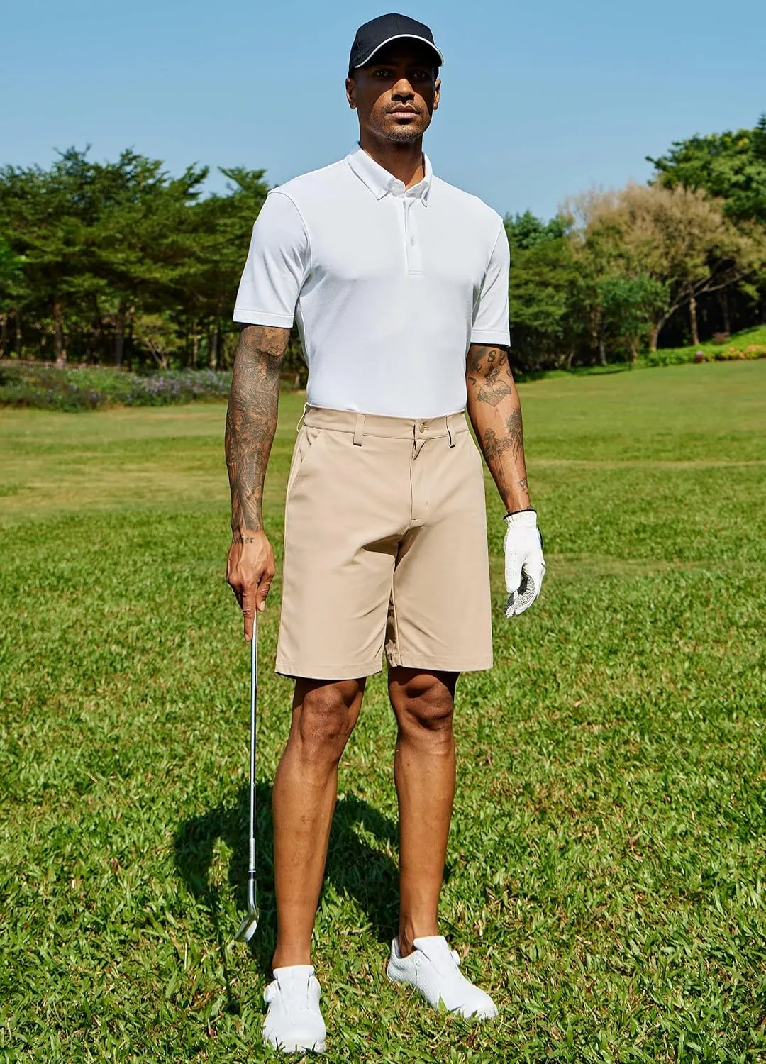 Willit Men's Golf Shorts Stretch Work Dress Shorts Quick Dry Hiking Athletic Casual Shorts with Pockets 10"