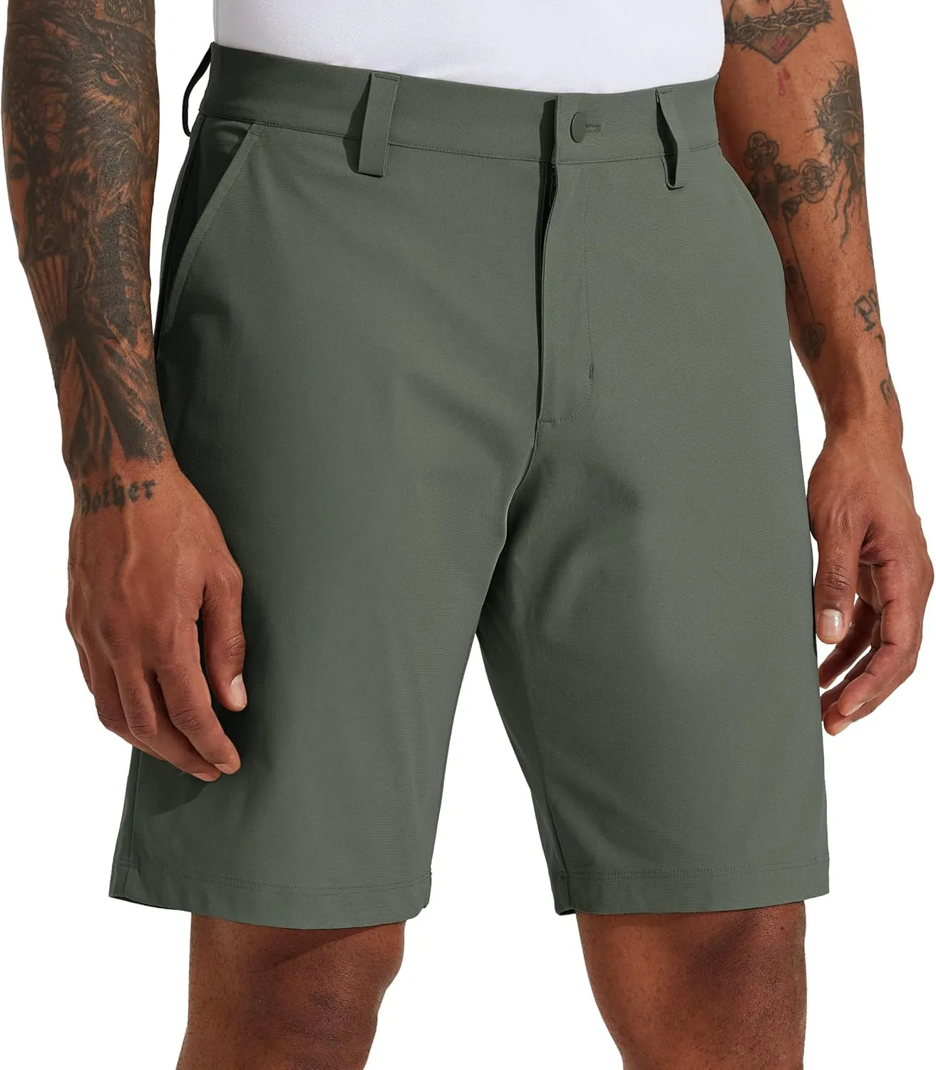 Willit Men's Golf Shorts Stretch Work Dress Shorts Quick Dry Hiking Athletic Casual Shorts with Pockets 10"