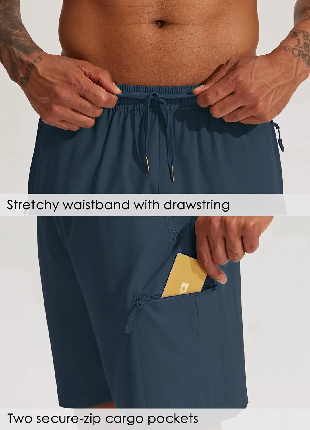 Willit Men's Hiking Cargo Shorts Quick Dry Golf Athletic Shorts 7" Lightweight Summer Shorts with Pockets