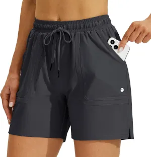 Willit Women's 5" Hiking Shorts Golf Athletic Outdoor Shorts Quick Dry Workout Summer Water Shorts with Pockets