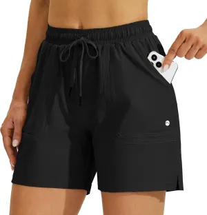 Willit Women's 5" Hiking Shorts Golf Athletic Outdoor Shorts Quick Dry Workout Summer Water Shorts with Pockets