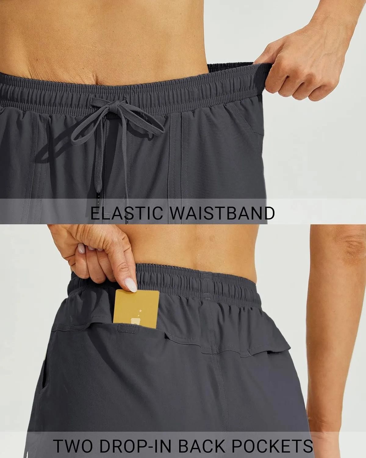 Willit Women's 5" Hiking Shorts Golf Athletic Outdoor Shorts Quick Dry Workout Summer Water Shorts with Pockets