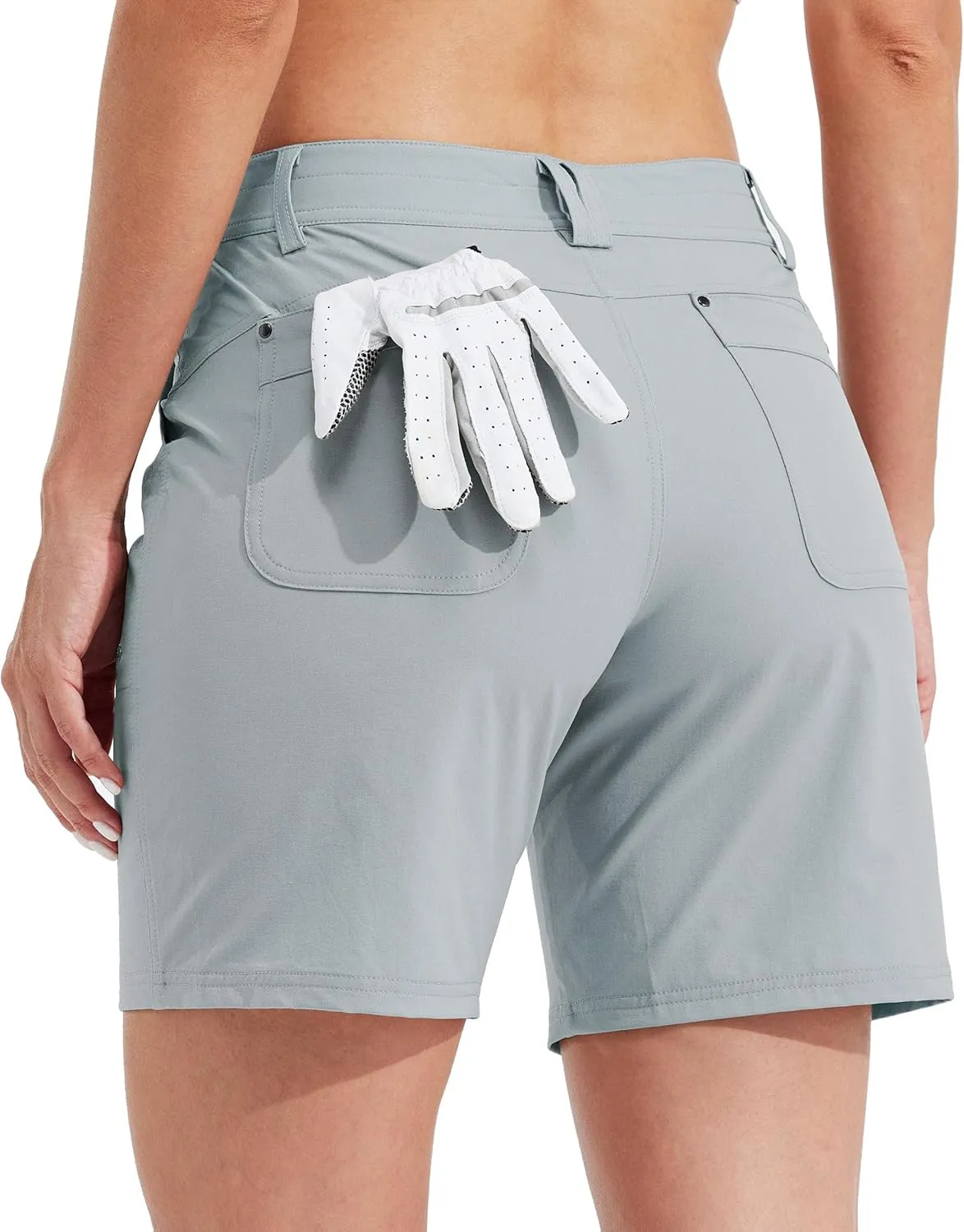 Willit Women's Golf Hiking Shorts 7" Quick Dry Athletic Shorts Casual Summer Shorts with Pockets Water Resistant