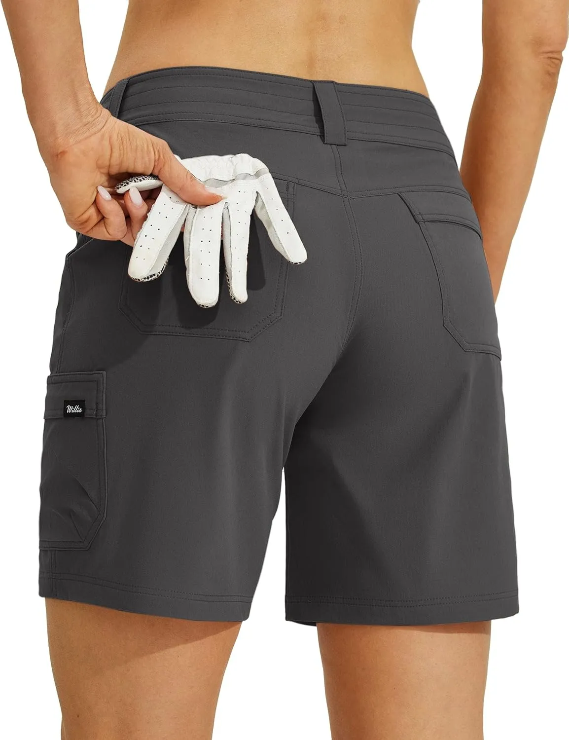 Willit Women's Golf Hiking Shorts Cargo Quick Dry Athletic Shorts Casual Summer Shorts with Pockets 7"