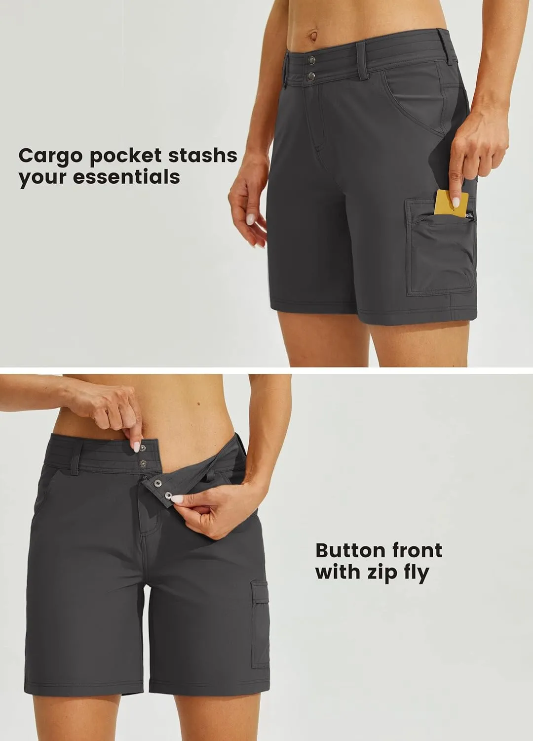 Willit Women's Golf Hiking Shorts Cargo Quick Dry Athletic Shorts Casual Summer Shorts with Pockets 7"