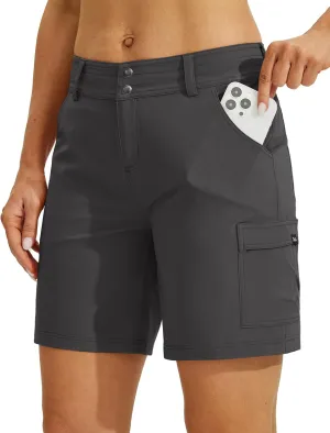 Willit Women's Golf Hiking Shorts Cargo Quick Dry Athletic Shorts Casual Summer Shorts with Pockets 7"