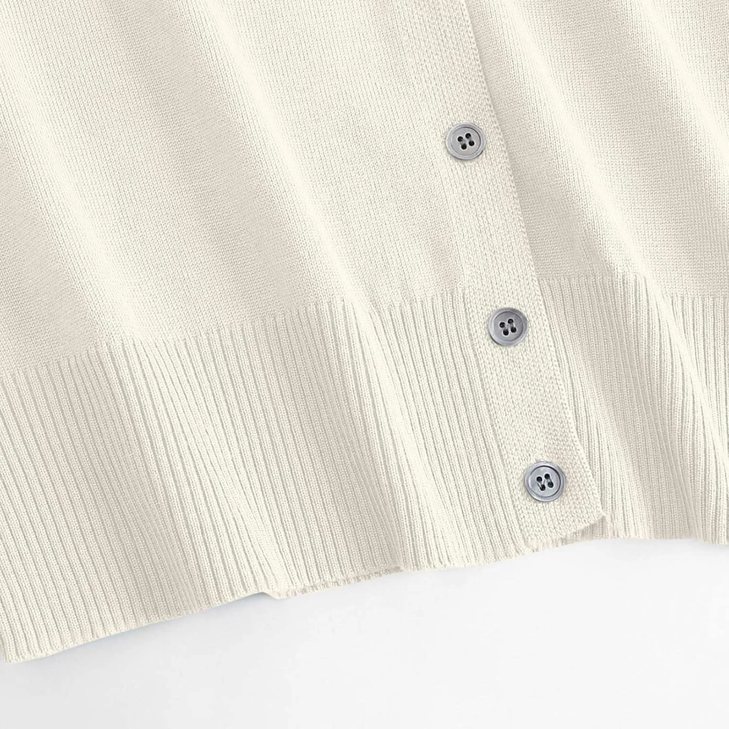 Women Cardigan Sweater Lightweight Solid Open Front Button Down Cardigan Slim Fit Long Sleeve Causal Knit Cardigan