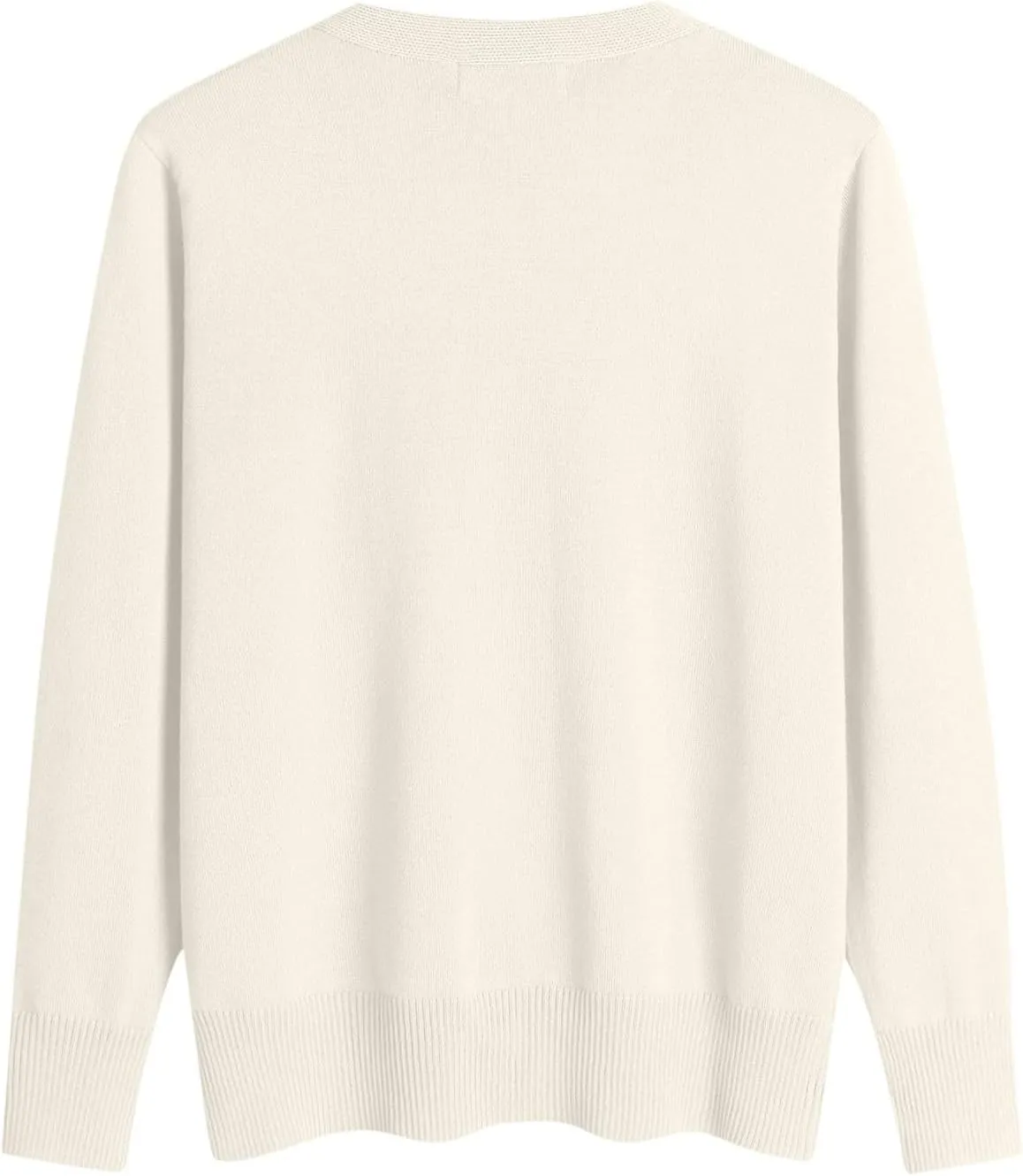 Women Cardigan Sweater Lightweight Solid Open Front Button Down Cardigan Slim Fit Long Sleeve Causal Knit Cardigan