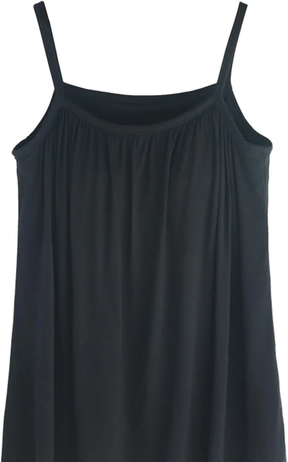 Women Oversized Cami Tops with Built in Bra Summer Thin Spaghetti Strap Camisole Casual Sleeveless Flowy Basic Tops