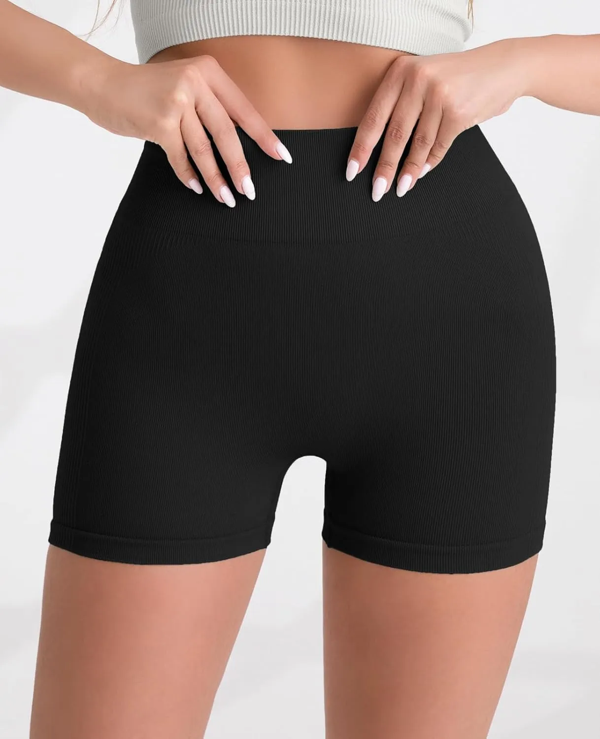 Women Seamless Yoga Leggings Cycling Shorts Scrunch Butt Lifting High Waisted Workout Shorts Shorts for Women Gym