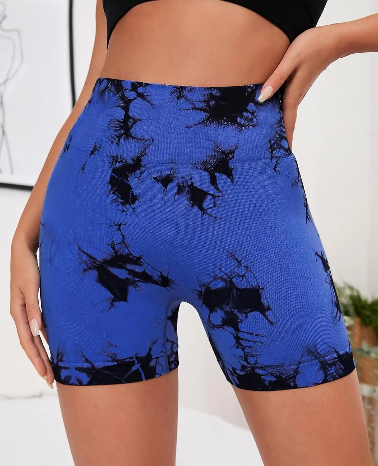 Women Seamless Yoga Leggings Cycling Shorts Scrunch Butt Lifting High Waisted Workout Shorts Shorts for Women Gym