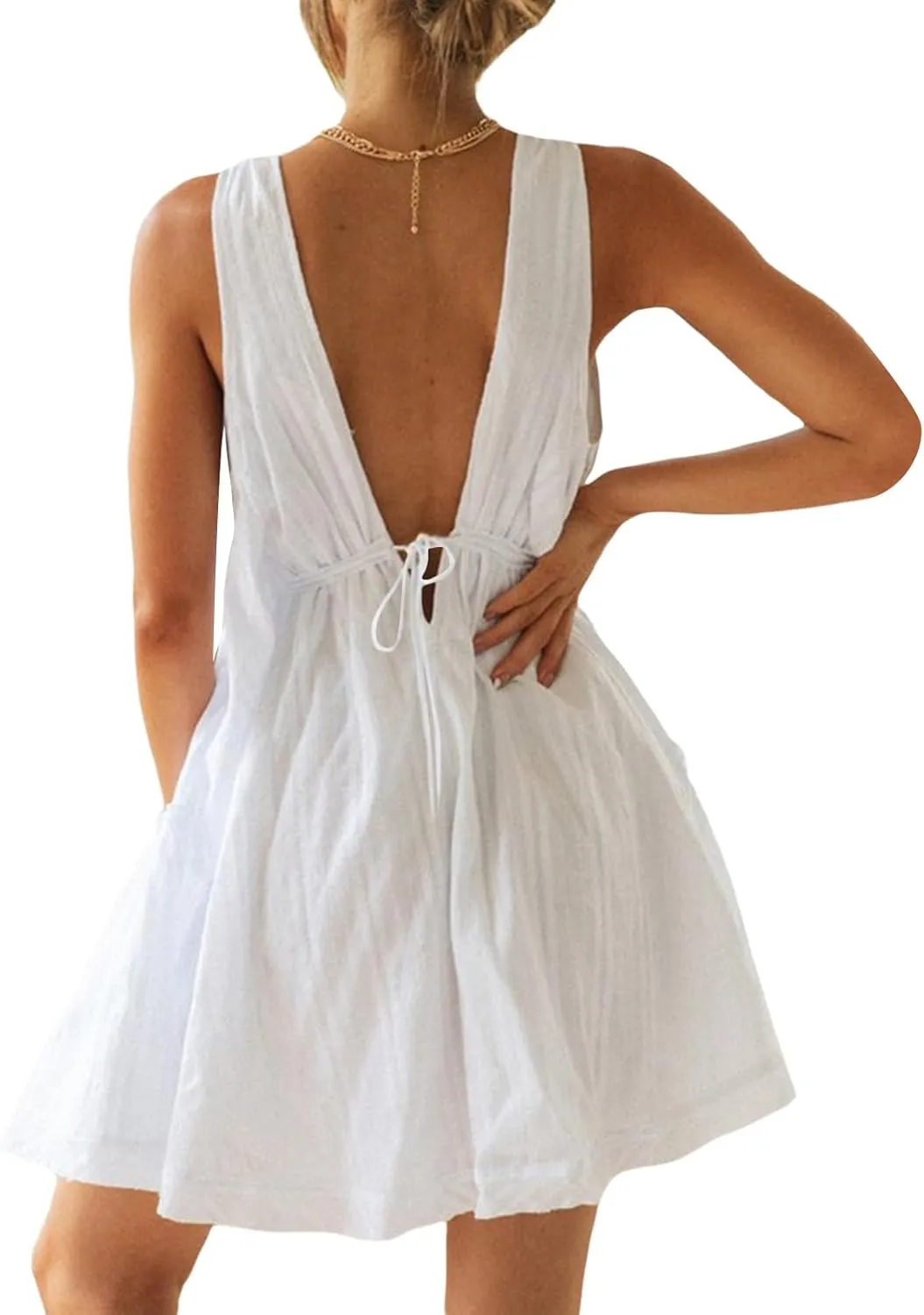 Women Sexy Lace Slip Dress Sleeveless U-Neck Lace Flowy Ruffle A Line Mini Cami Dress Cocktail Party Club Dresses
