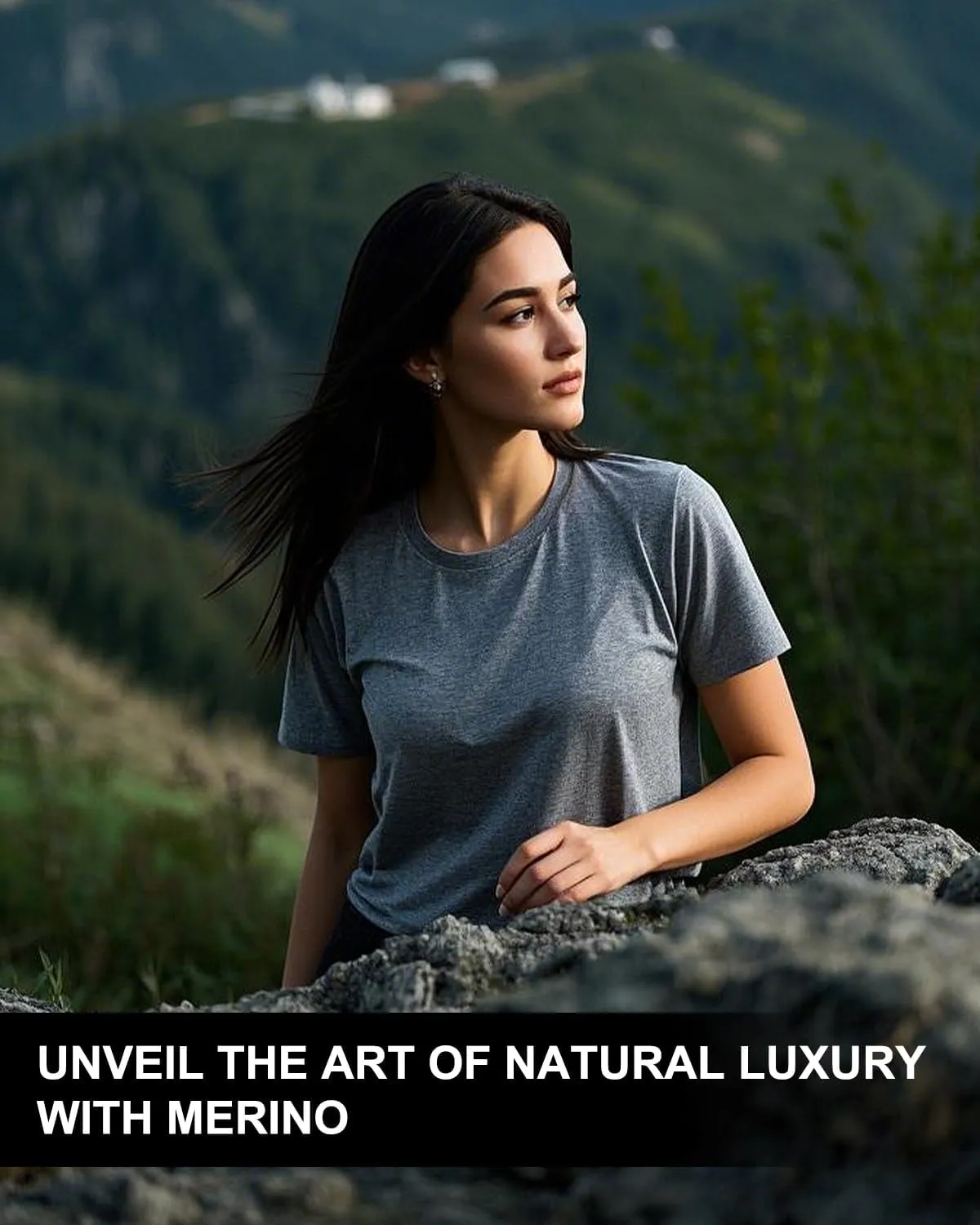 Women's 100% Merino Wool T-Shirt, Crew Neck Lightweight Moisture-Wicking Athletic Base Layer Tops for Running