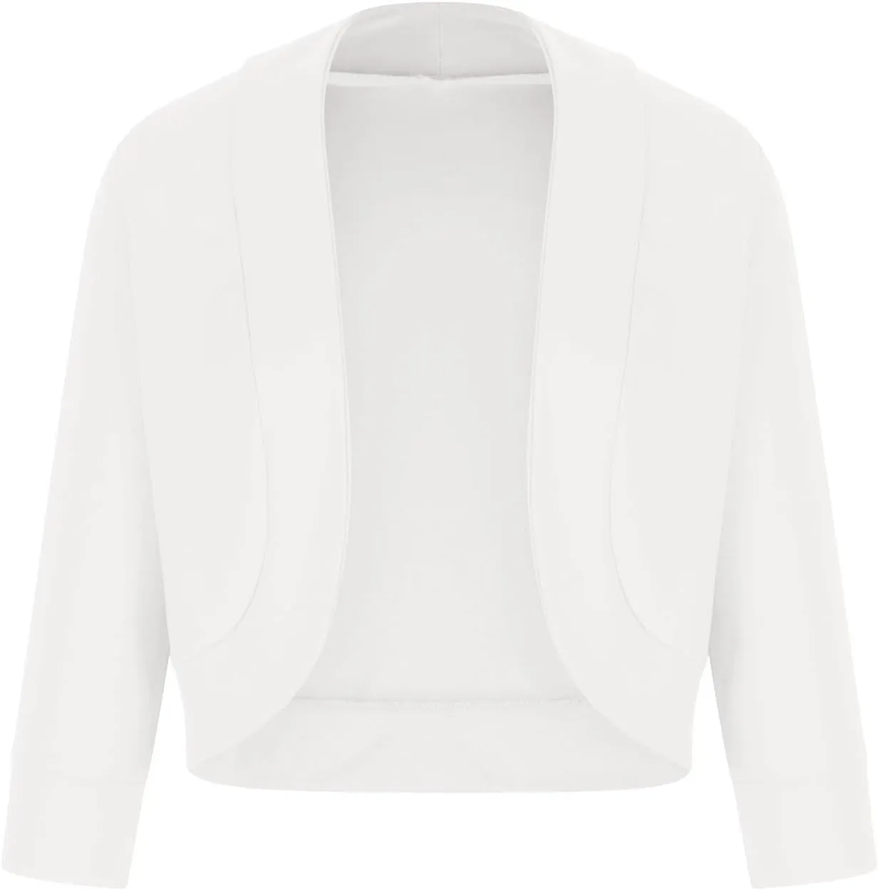 Women's 3/4 Sleeve Cardigan Knit Sweaters Open Front Shrug Blouses Casual Loose Soft Comfy Cropped Cardigan Tops