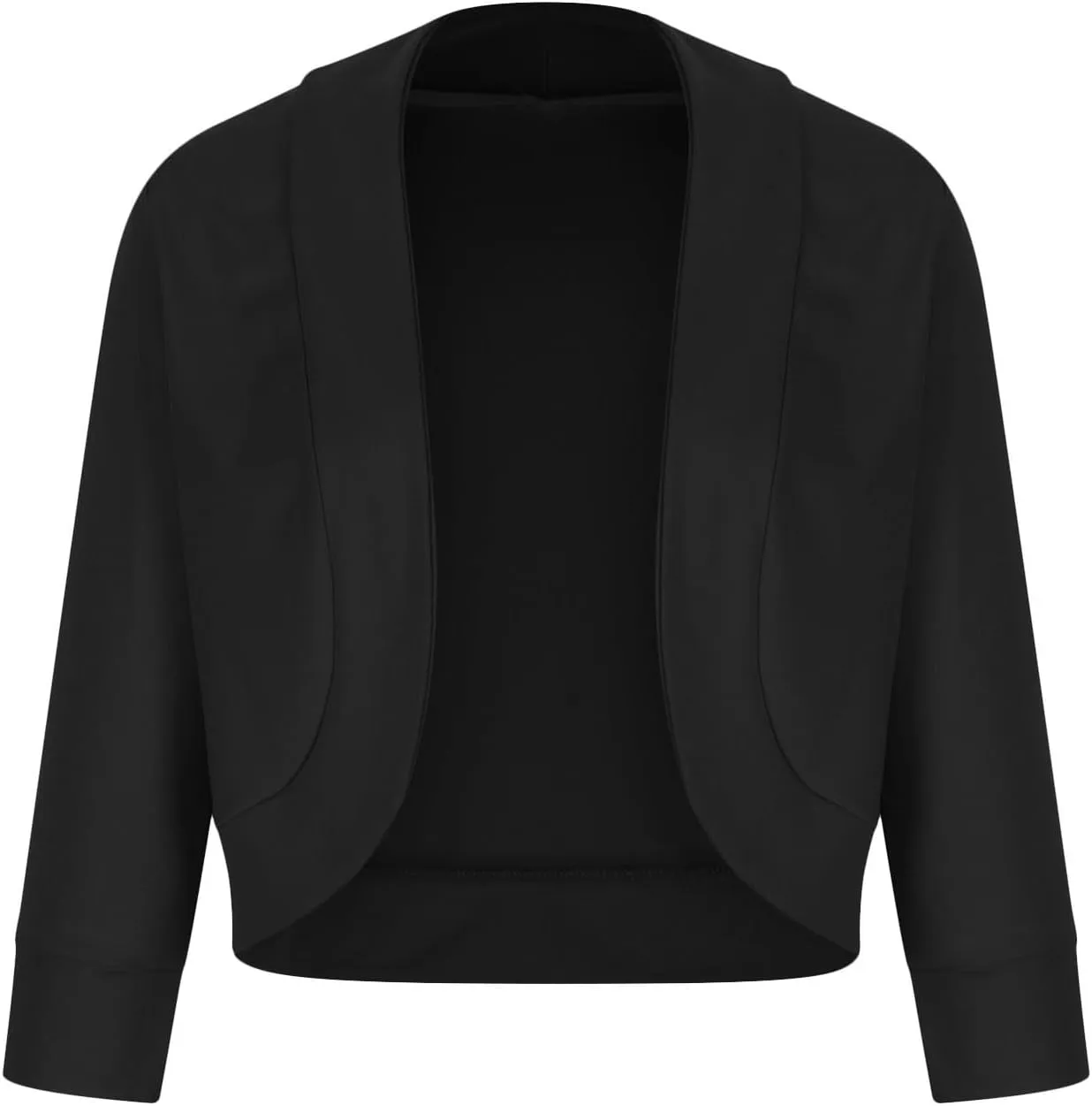 Women's 3/4 Sleeve Cardigan Knit Sweaters Open Front Shrug Blouses Casual Loose Soft Comfy Cropped Cardigan Tops