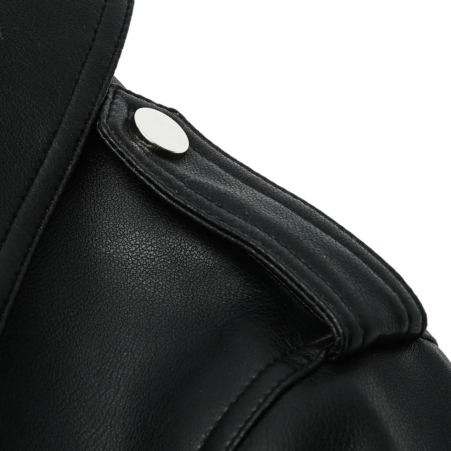 Women's Belted Faux Leather Moto Jacket Spring Fall Clothes Trendy Motorcycle Biker Coat Fashion PU Jacket Coats