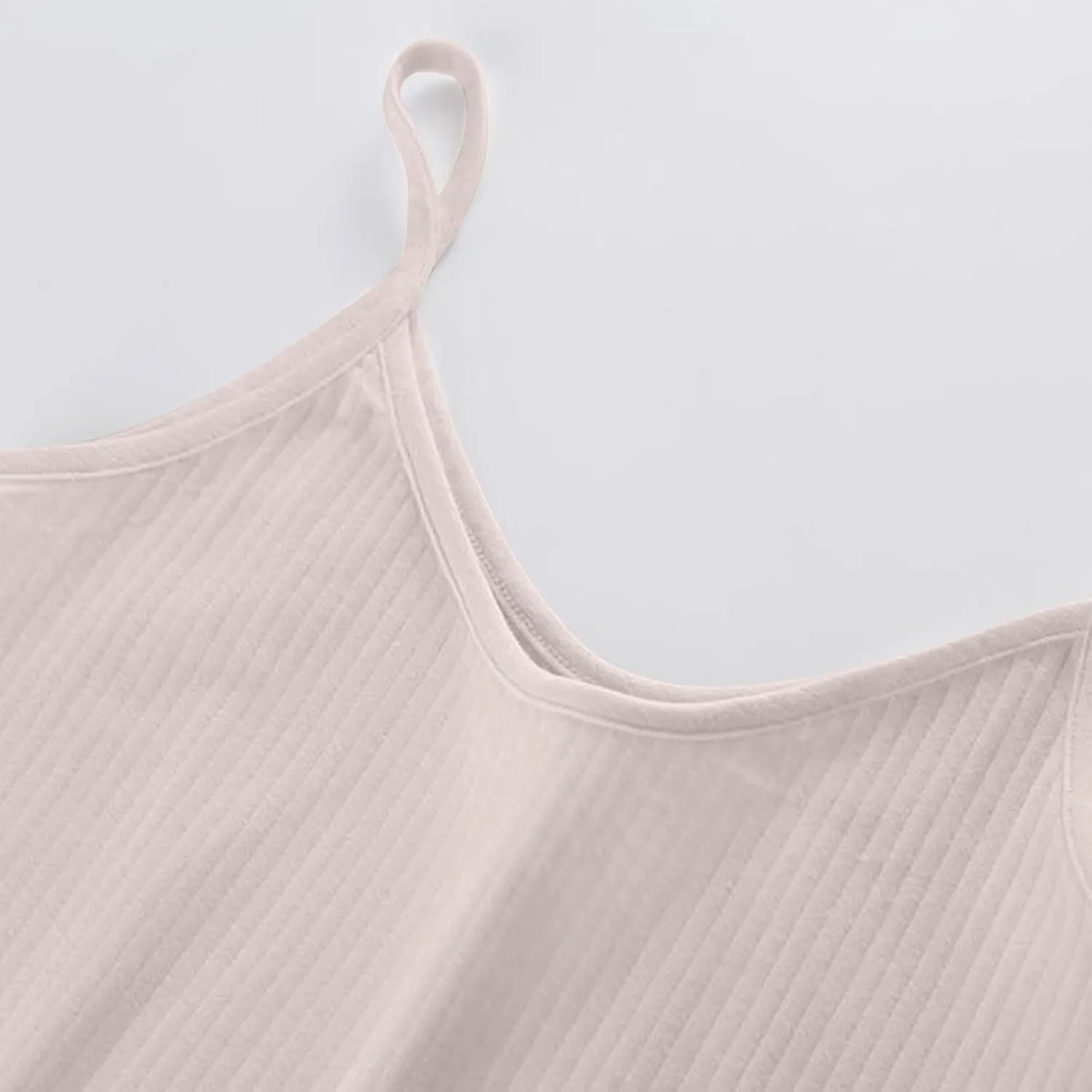 Womens Cotton Cami Tops Spaghetti Strap Knitted Tanks Blouse Casual Slim Fit Sleeveless Camisole Undershirt