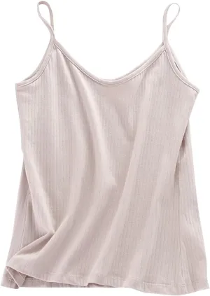Womens Cotton Cami Tops Spaghetti Strap Knitted Tanks Blouse Casual Slim Fit Sleeveless Camisole Undershirt