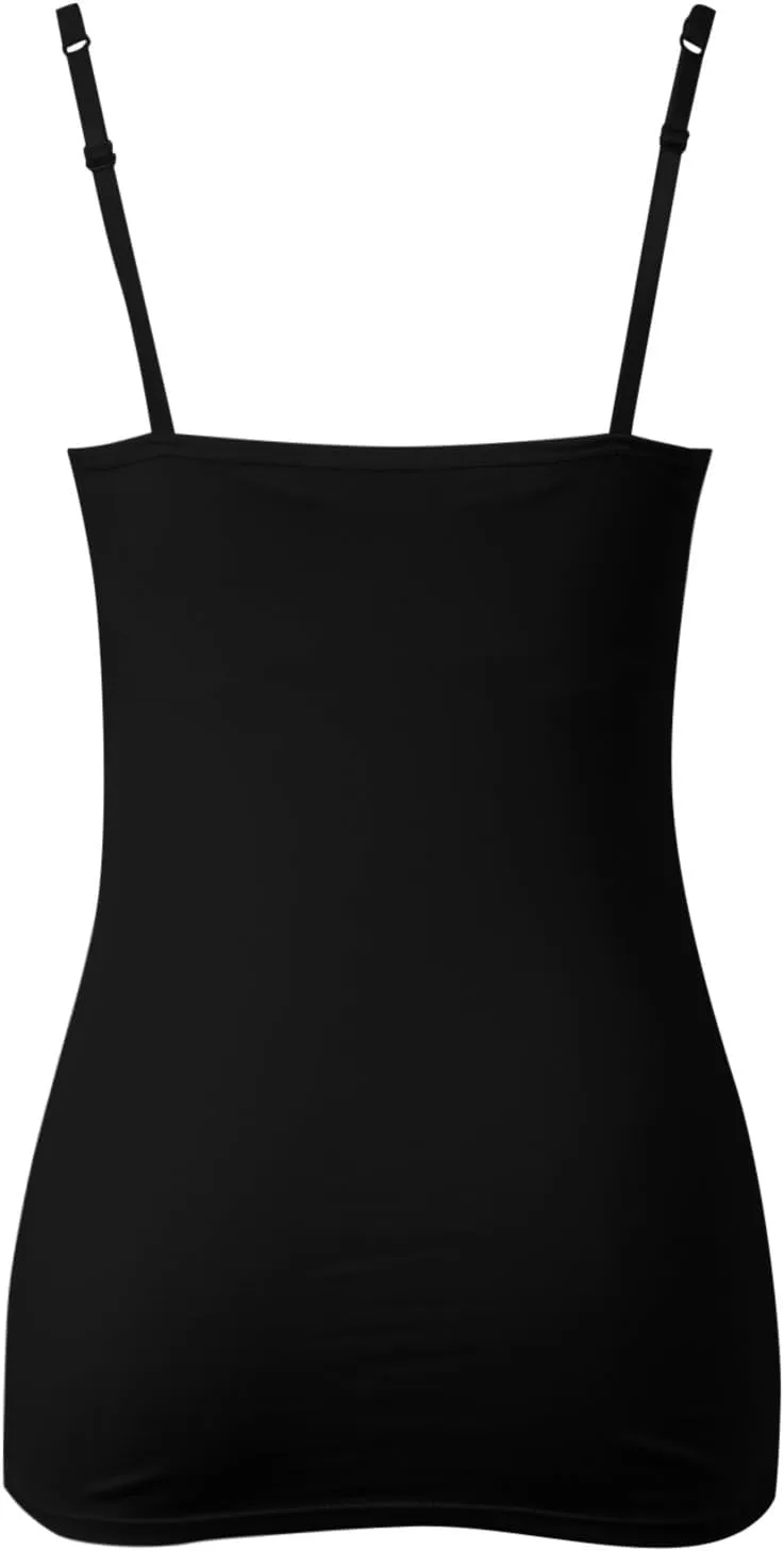 Women's Cotton Camisole Tops Adjustable Spaghetti Strap Casual Cami Vest Summer Soft Built in Bra Cami Shirts