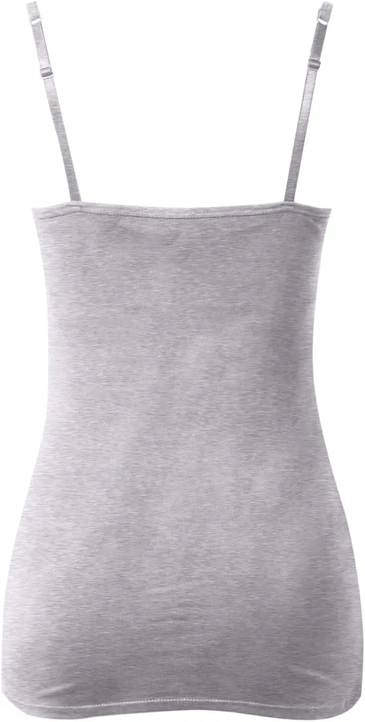 Women's Cotton Camisole Tops Adjustable Spaghetti Strap Casual Cami Vest Summer Soft Built in Bra Cami Shirts