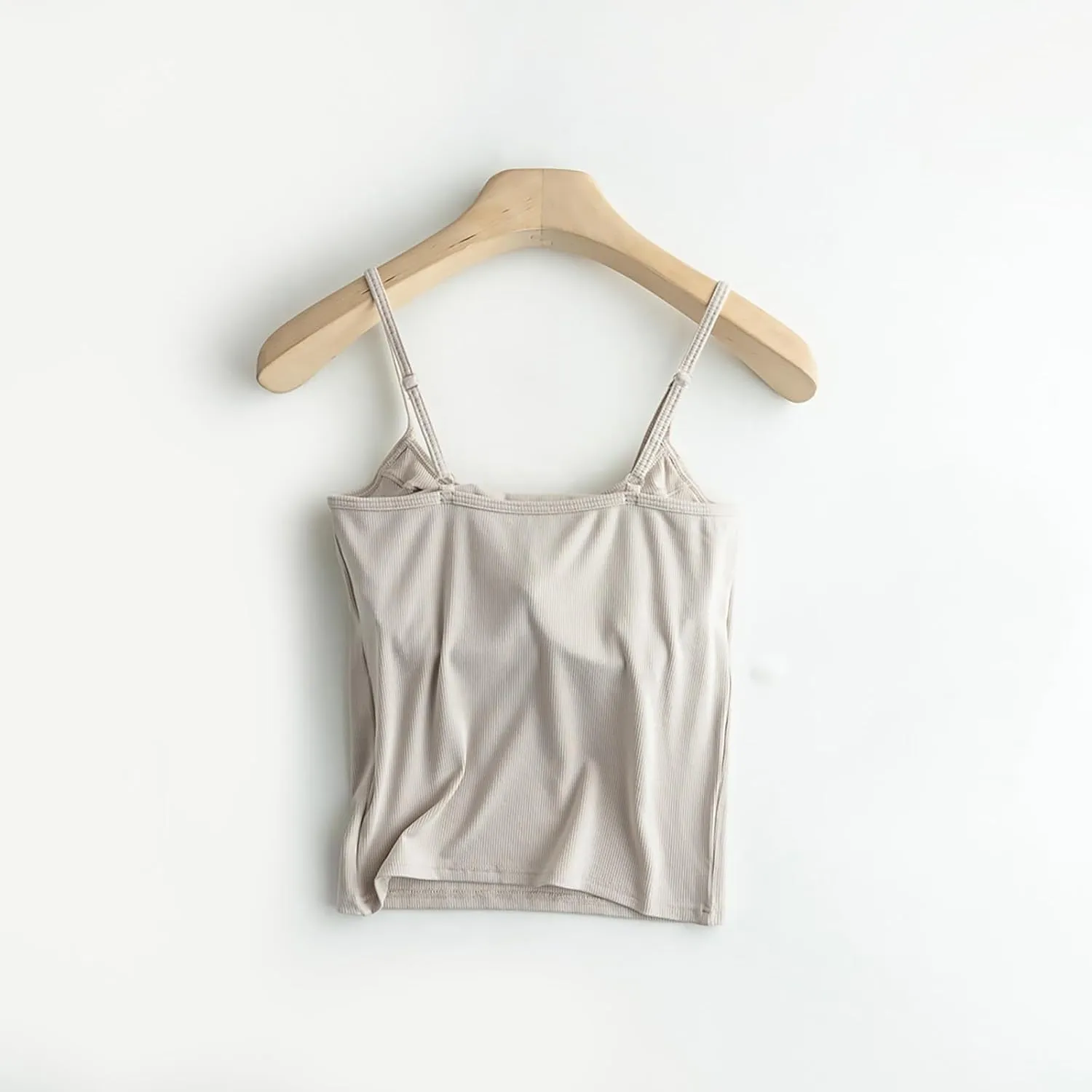 Women'S Cotton Tank Top with Shelf Bra Adjustable Wider Strap Camisole Basic Cami Tanks Sleeveless Layer Top