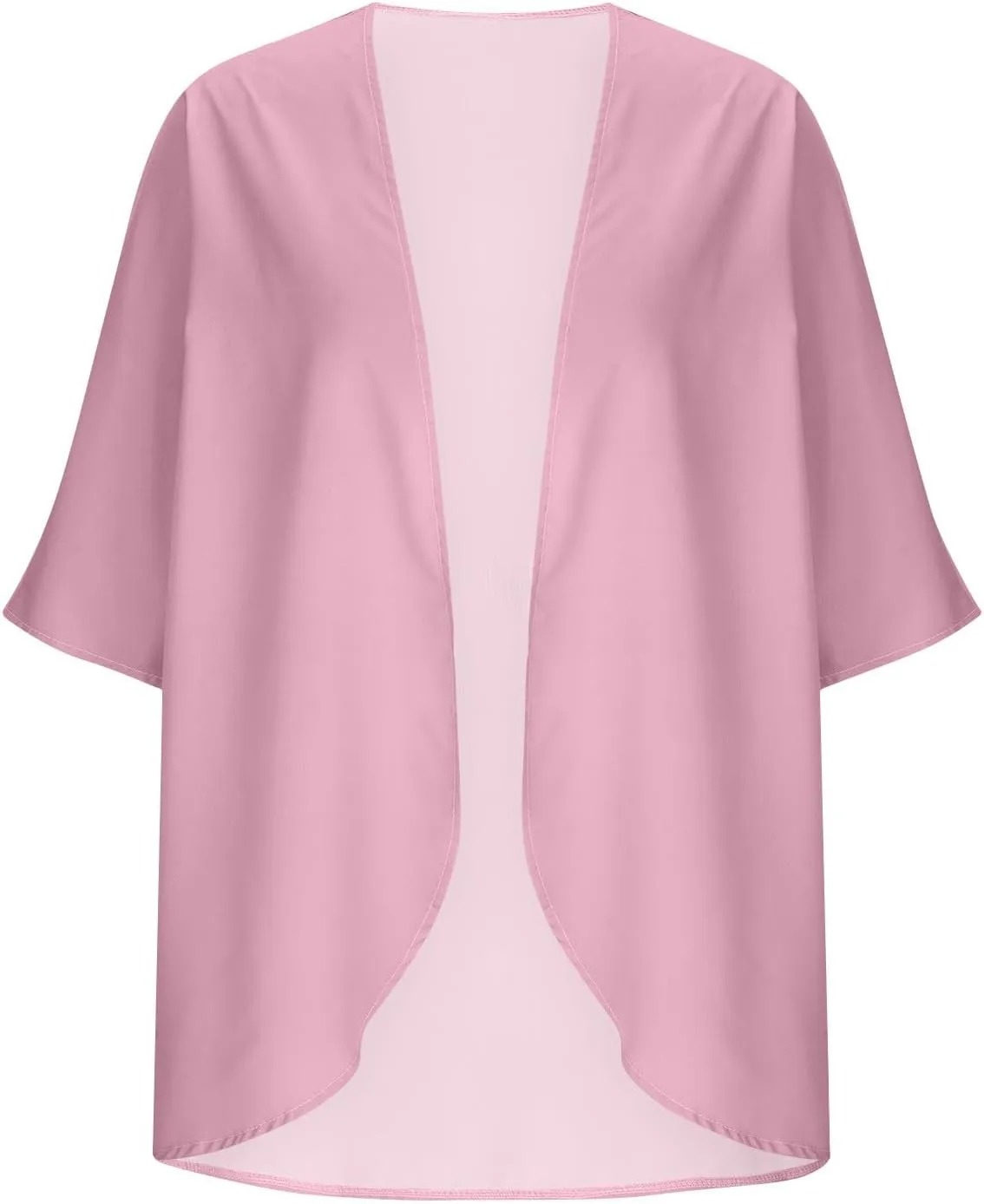 Womens Floral Print Puff Sleeve Kimono Cardigan Loose Coverup Solid Color Casual Summer Fashion Tops Swimwear 2025
