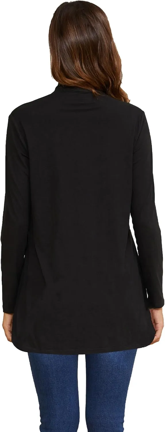 Women's Lightweight Long Sleeve Cardigan, Soft as Melted Butter, Nice Drape, Casual Dressy Wear (S-3XL)