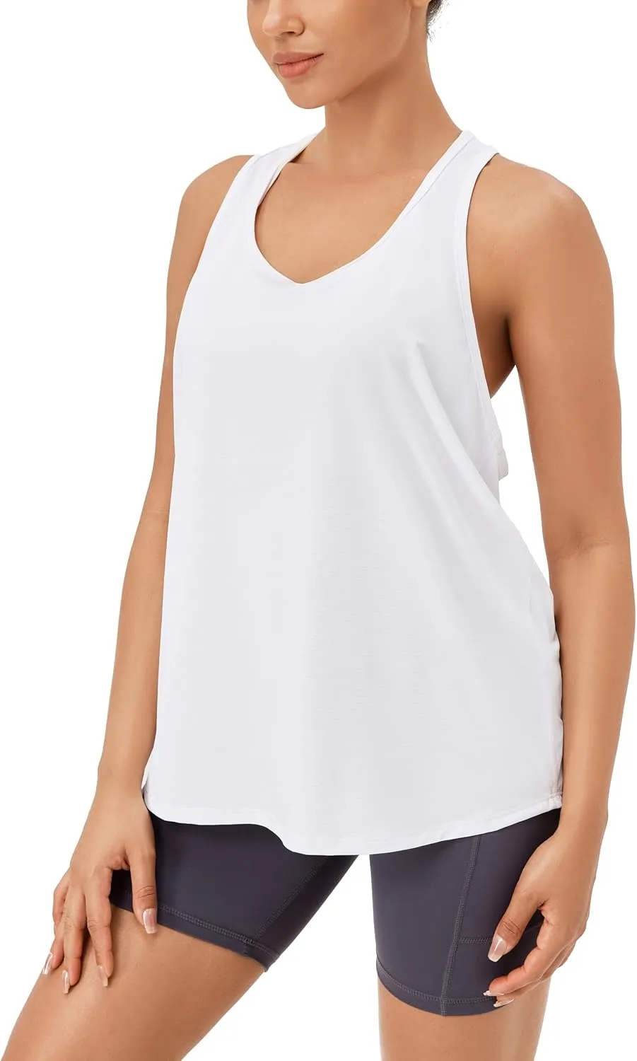 Womens Racerback Tank Tops Loose Fit Workout Yoga Top Sleeveless Athletic Shirts Running Sports Gym Tanks