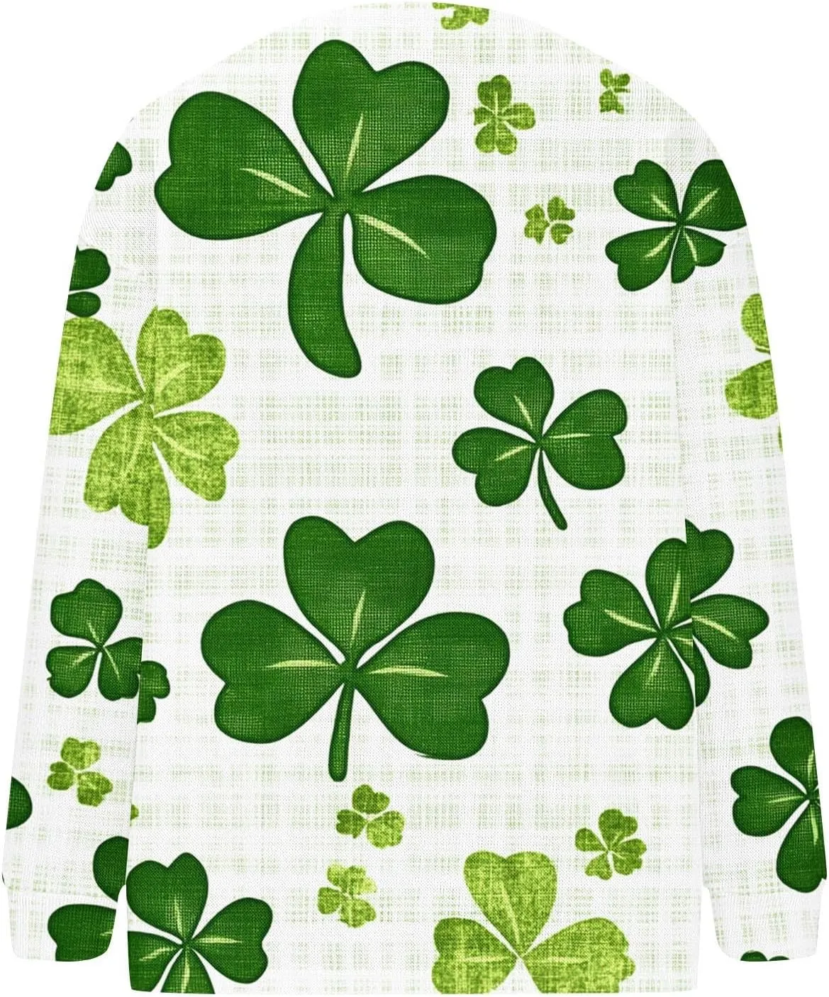Womens St. Patrick's Day Button Down Thin Cardigan Sweater Open Front Lightweight Lucky Clover Cardigans Tops