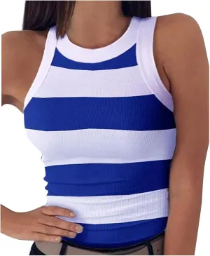 Womens Swing Vest Sleeveless Top Ladies Strappy Flared Plus Size Tops Shirt Womens Running