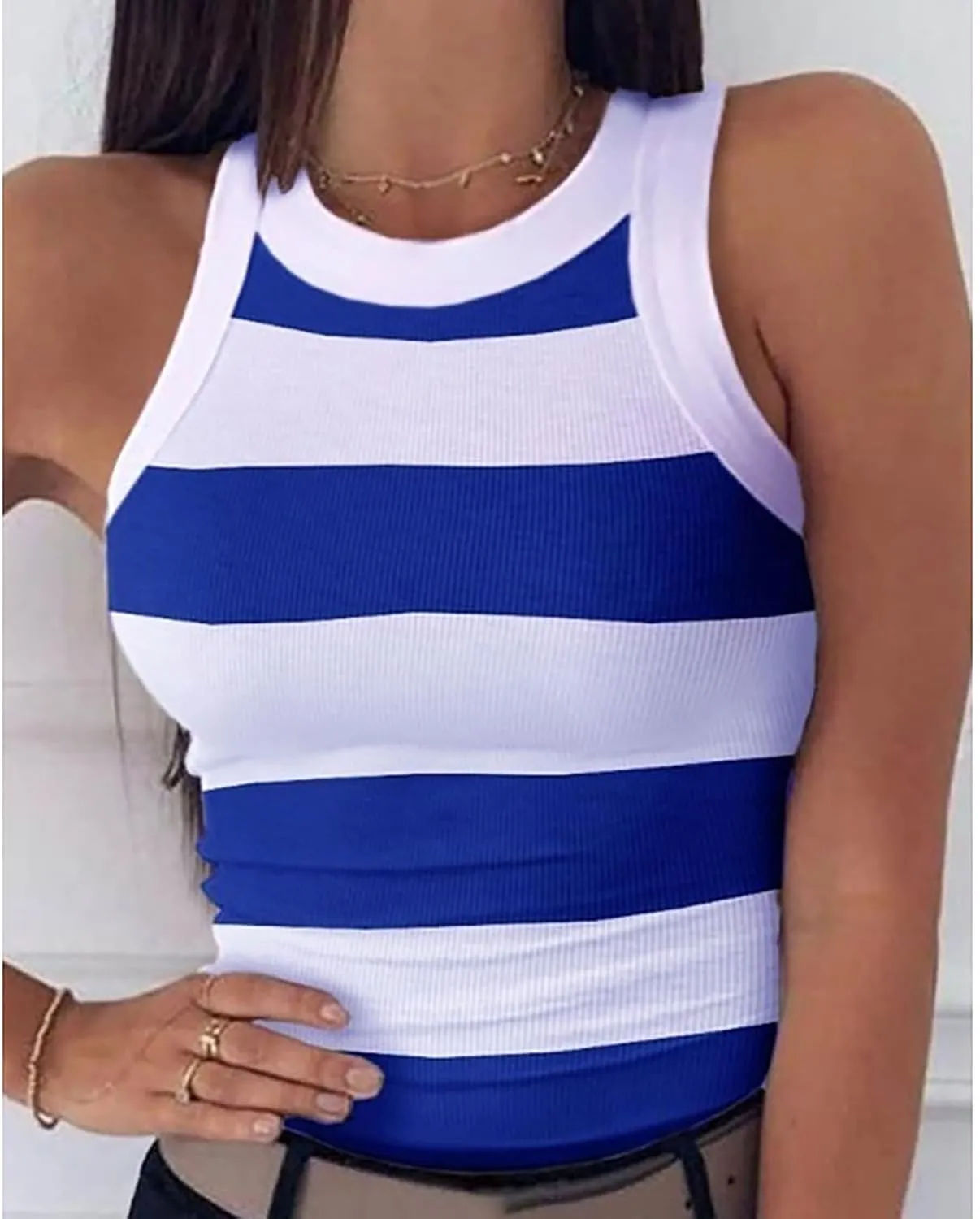 Womens Swing Vest Sleeveless Top Ladies Strappy Flared Plus Size Tops Shirt Womens Running