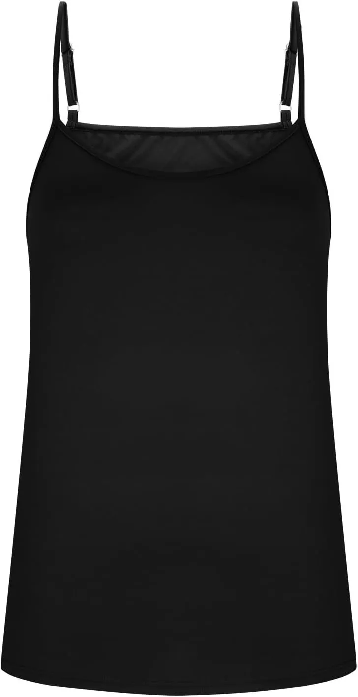 Womens Tank Tops Scoop Neck Spaghetti Strap Tank Top Loose Fit Camisole Sleeveless Summer Tops Trendy Vacation Outfits