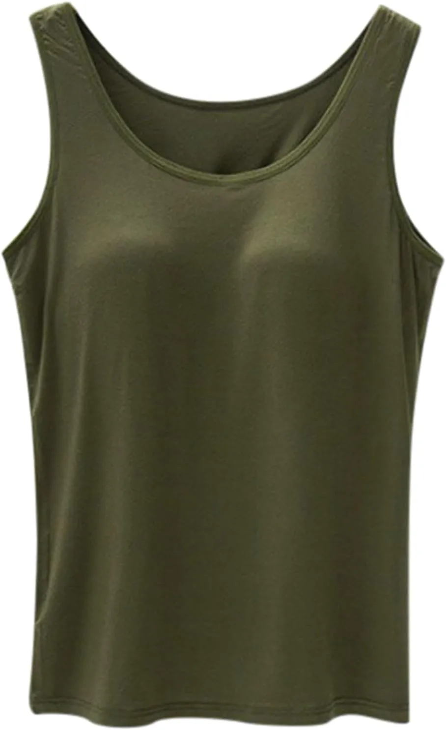 Womens Tank Tops with Built in Bra Camisole Yoga Bra Workout Shirts Basic Padded Cotton Undershirt 2025 Summer