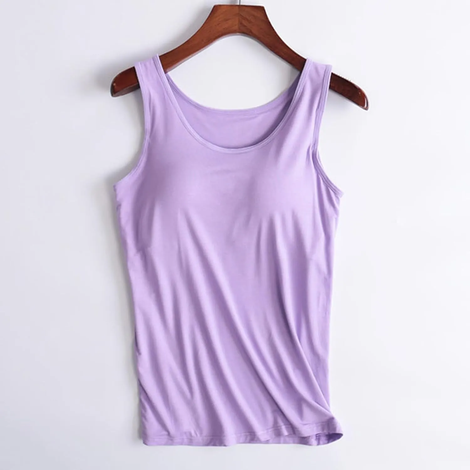 Womens Tank Tops with Built in Bra Padded Loose Sleeveless Shirts Comfy Soft Camisole Summer Lightweight Tops