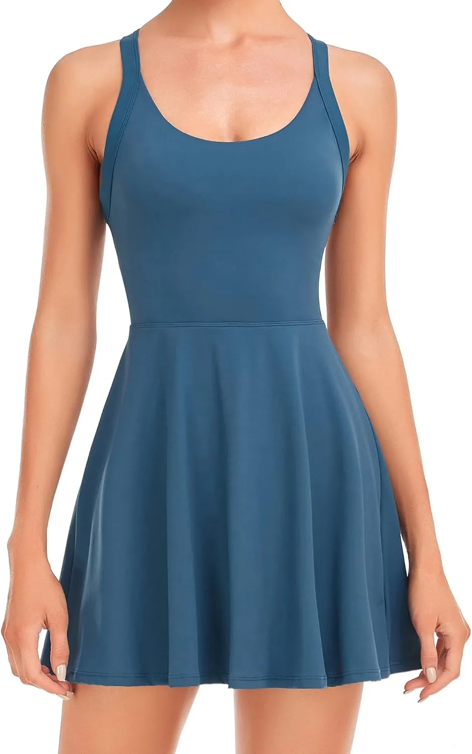 Womens Tennis Dress with Built in Shorts and Bra Workout Dress Golf Athletic Dress for Women