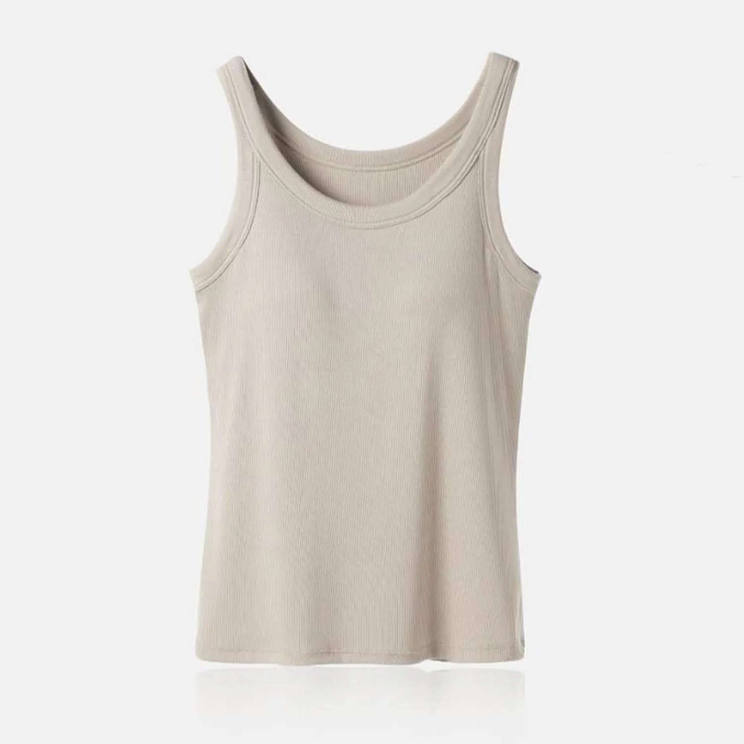 Womens Tops, Summer Sleeveless Lingerie Plus Size Basic Padded Tank Top with Built in Bra Spaghetti Strap Cami Tops