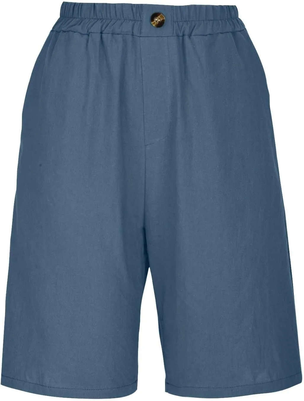 Womens Wide Leg Cotton Linen Shorts Comfy Bermuda Shorts Summer Casual Short Pants Loose Knee Length Shorts
