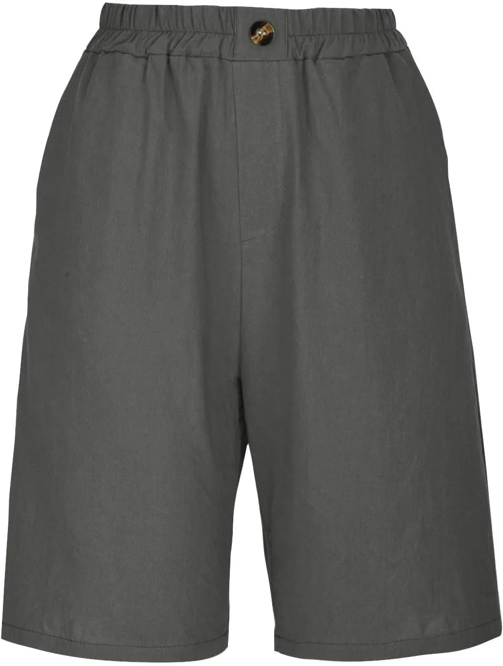 Womens Wide Leg Cotton Linen Shorts Comfy Bermuda Shorts Summer Casual Short Pants Loose Knee Length Shorts