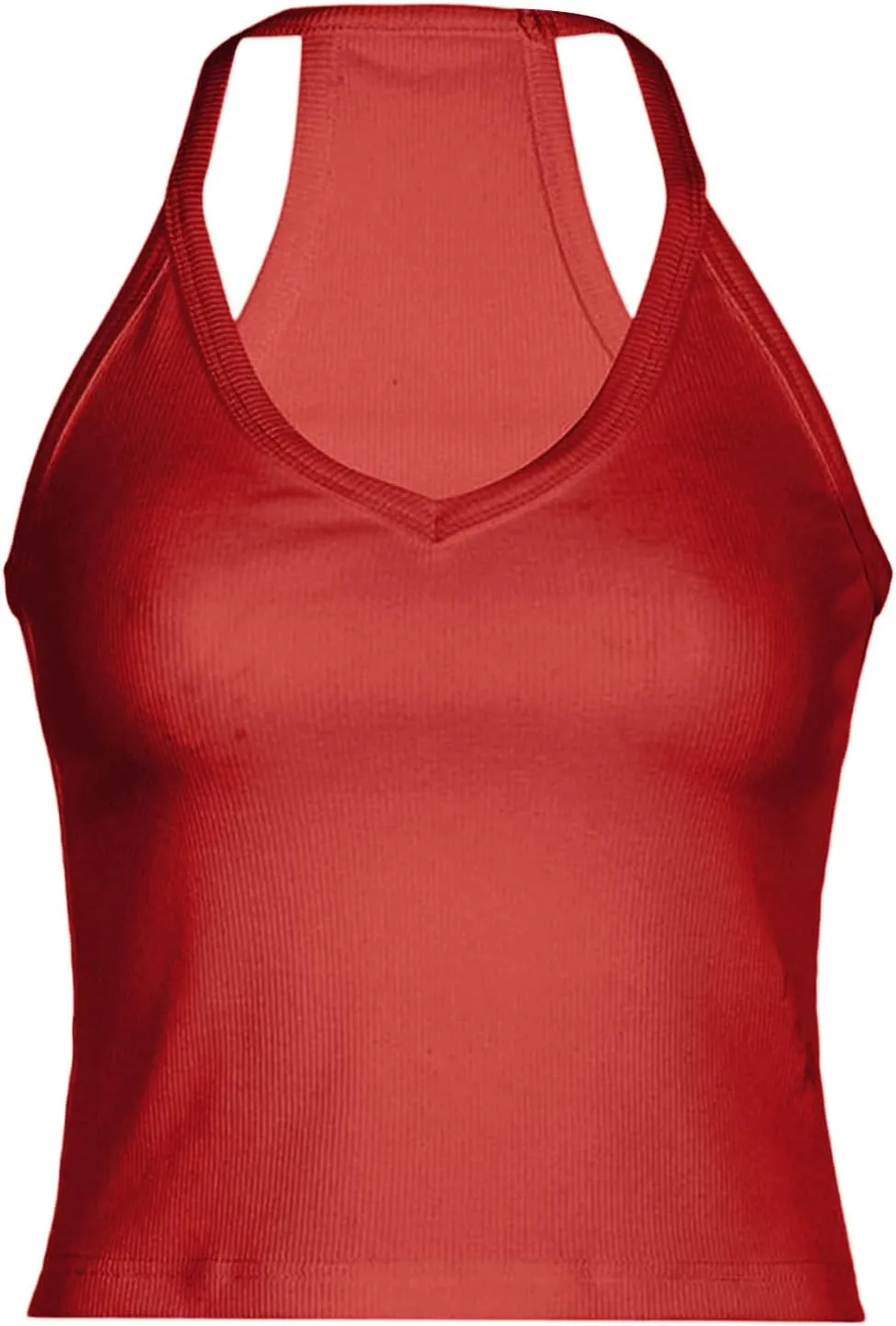 Womens Workout Camisole Tops Sexy Low Cut Tank Top Solid Summer Sleeveless Shirts Slim Fit Camis for Gym Running Yoga